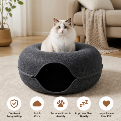 2-in-1 Donut Cat Bed