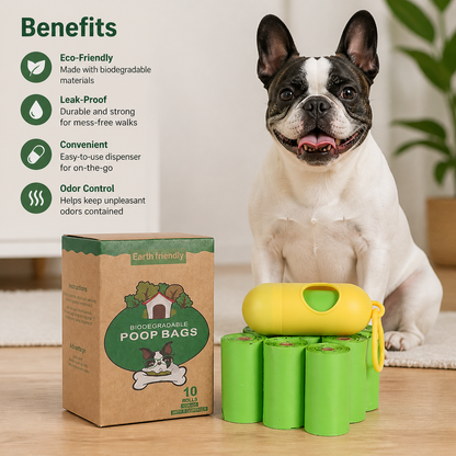 120 Poop Bags with Dispenser