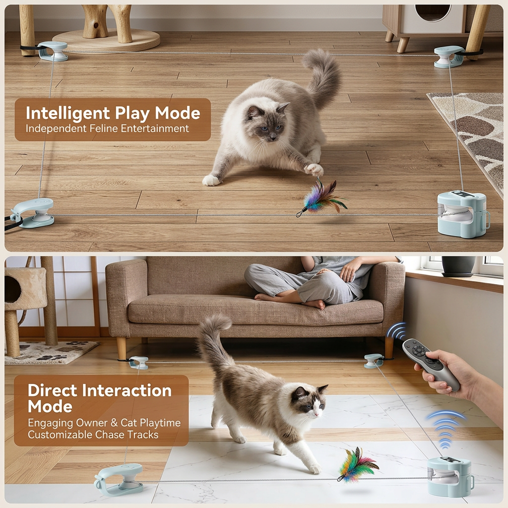 Automatic Cat Chasing Track Toy