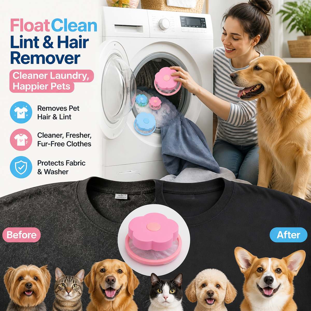 FloatClean Lint & Hair Remover