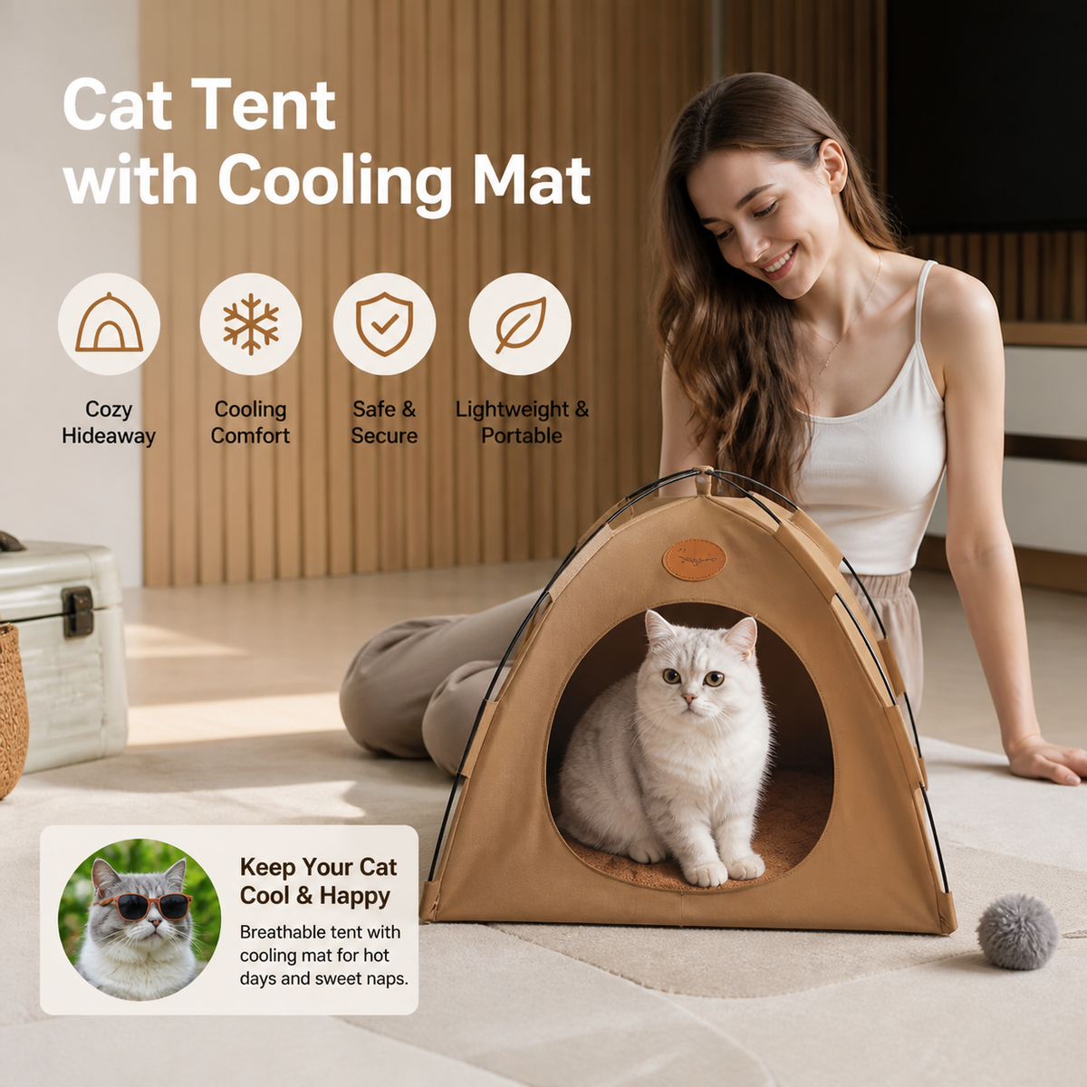 Cat tent incl. cooling mat