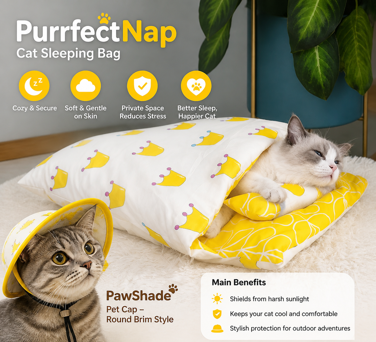PurrfectNap Cat Sleeping Bag