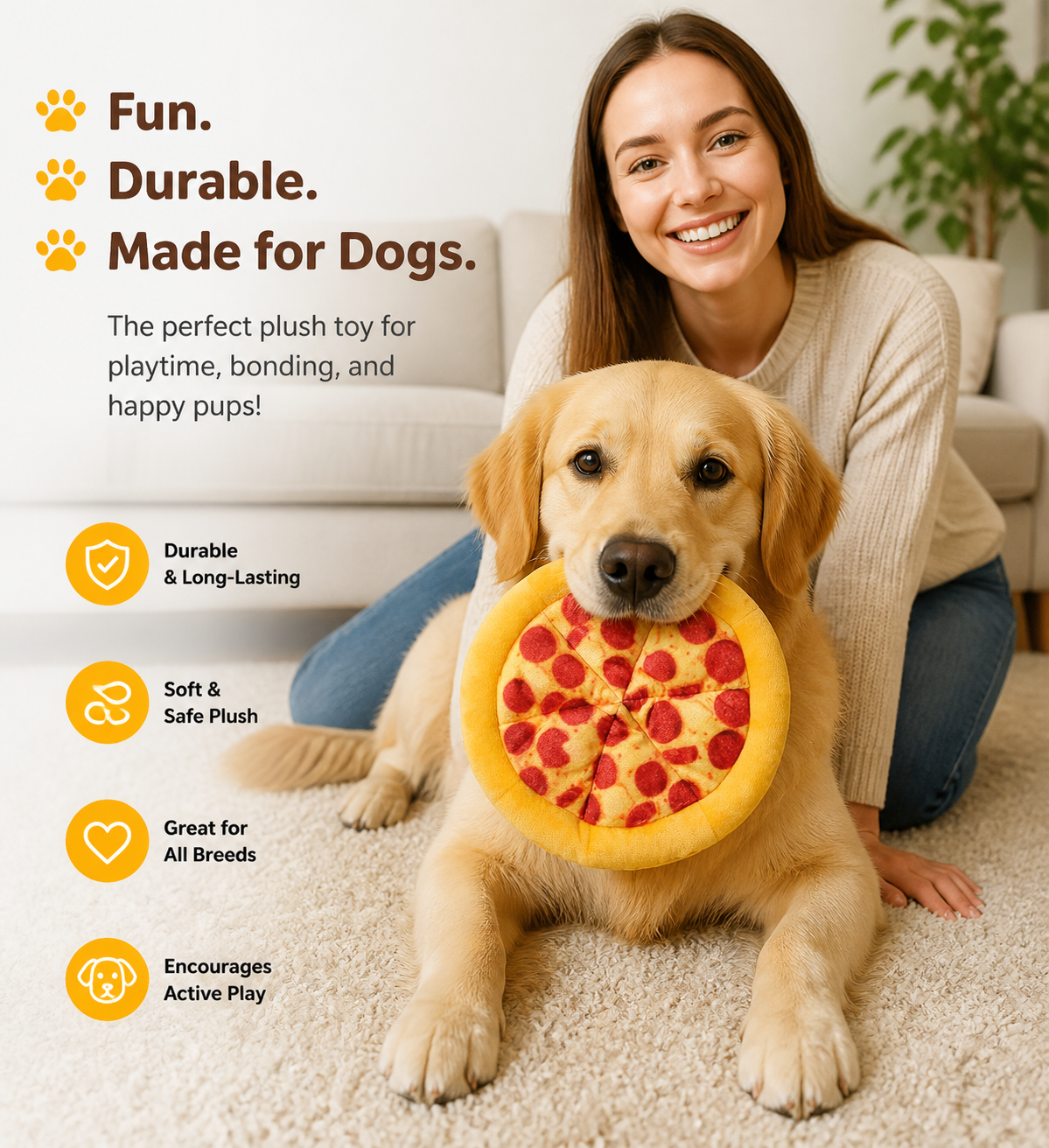 Dog Toy Doughnut Pizza Shape