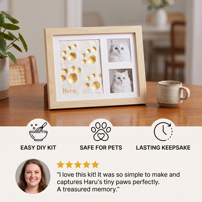 DIY Pet Paw Print Keepsake Frame Kit – Paw Impression & Photo Display