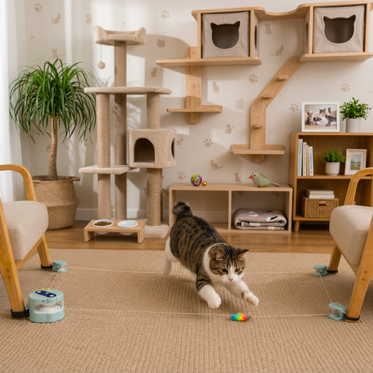 Automatic Cat Chasing Track Toy