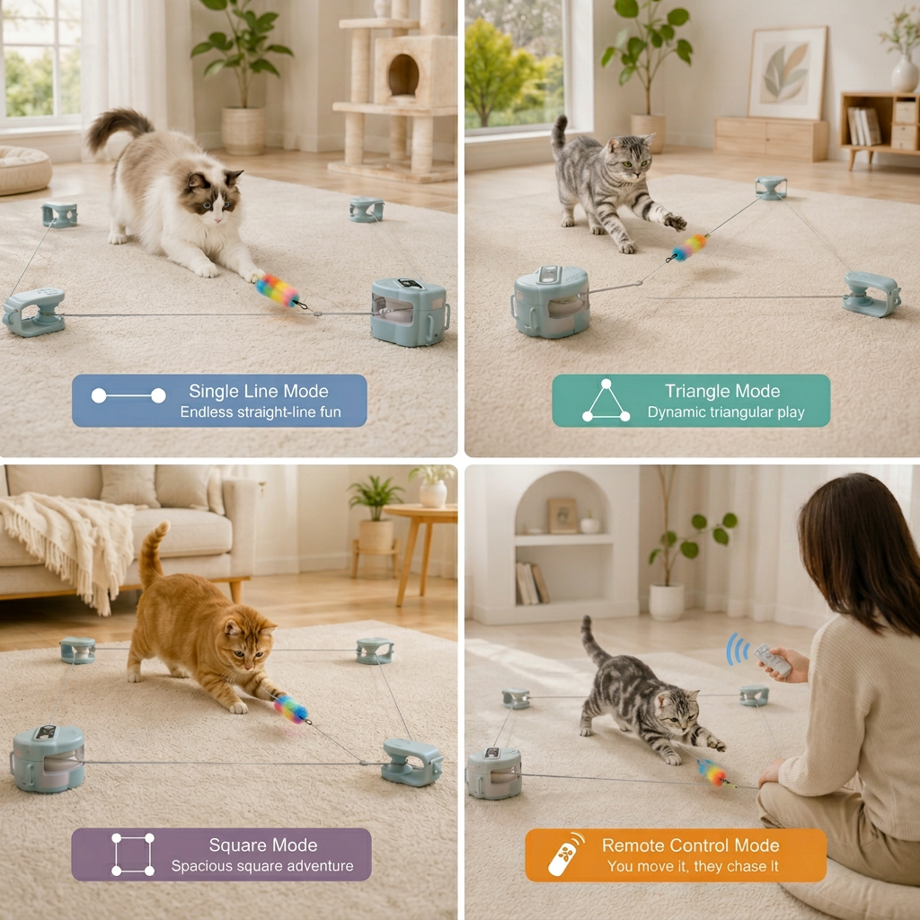 Automatic Cat Chasing Track Toy