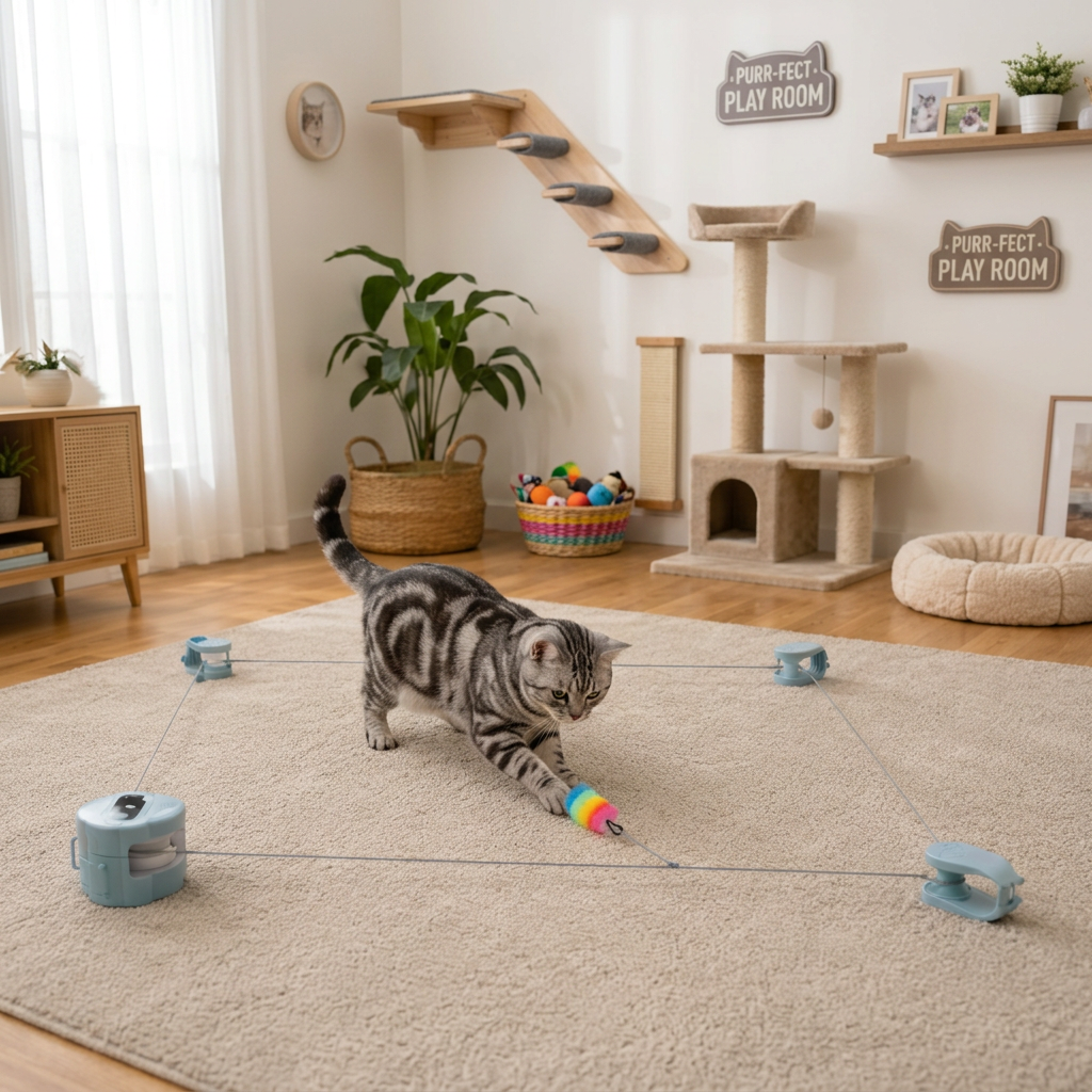 Automatic Cat Chasing Track Toy