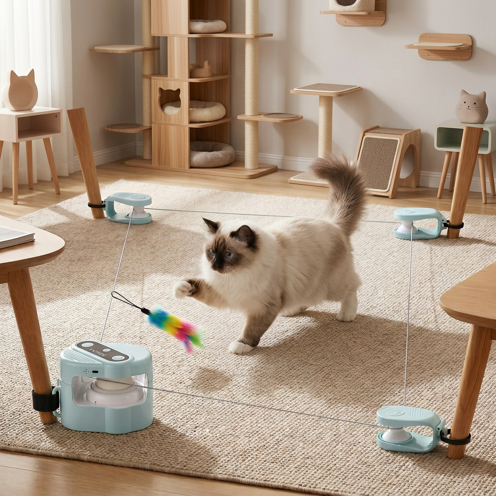 Automatic Cat Chasing Track Toy