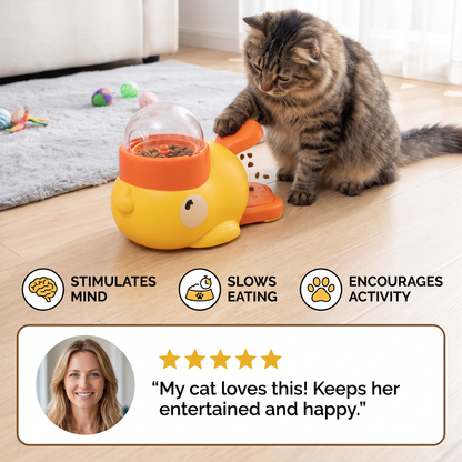 Interactive Game Food Dispenser for Cats