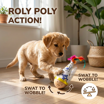 Natural Beech Wood Roly Poly Toy