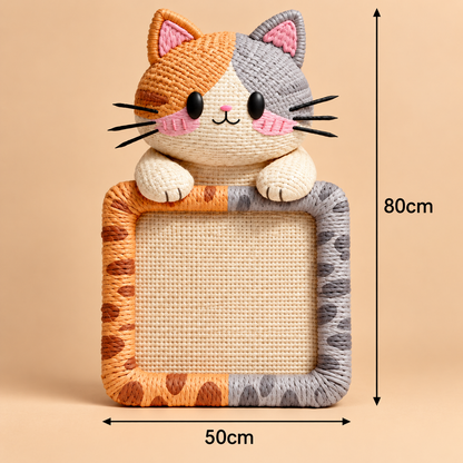 2in1 Woven Self-Adhesive Cat Scratching Mat & Furniture Protector with Interactive Toy