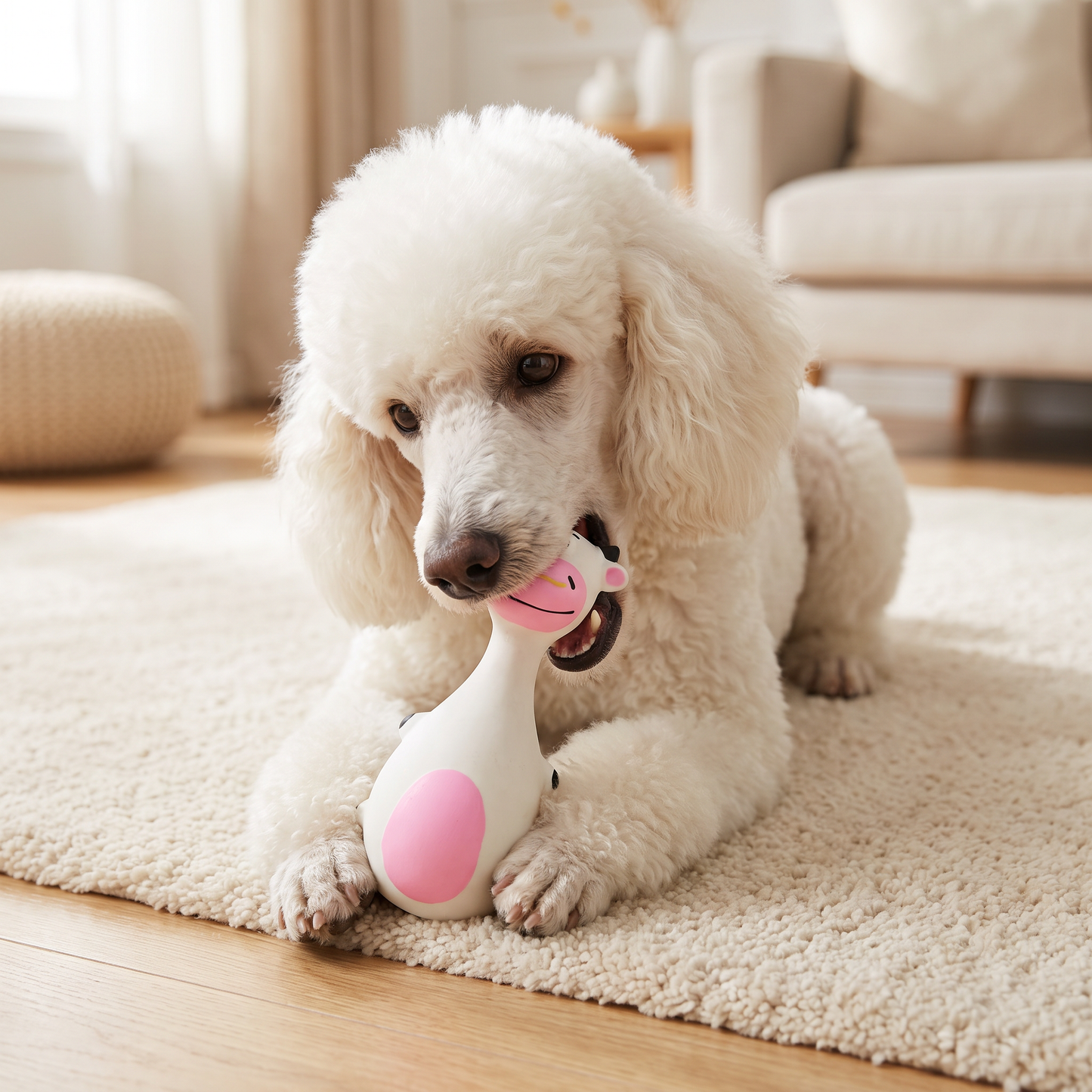 Durable Eco-Friendly Latex Squeaky Dental Dog Toy