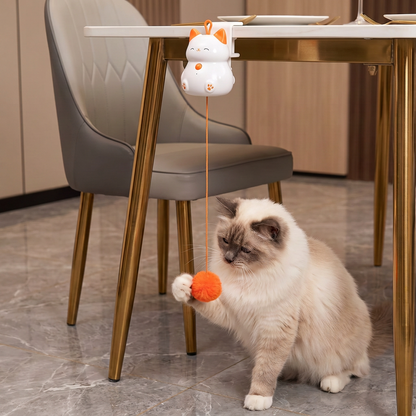 Interactive Rechargeable Cat Toy – Automatic Lifting Pom-Pom Teaser