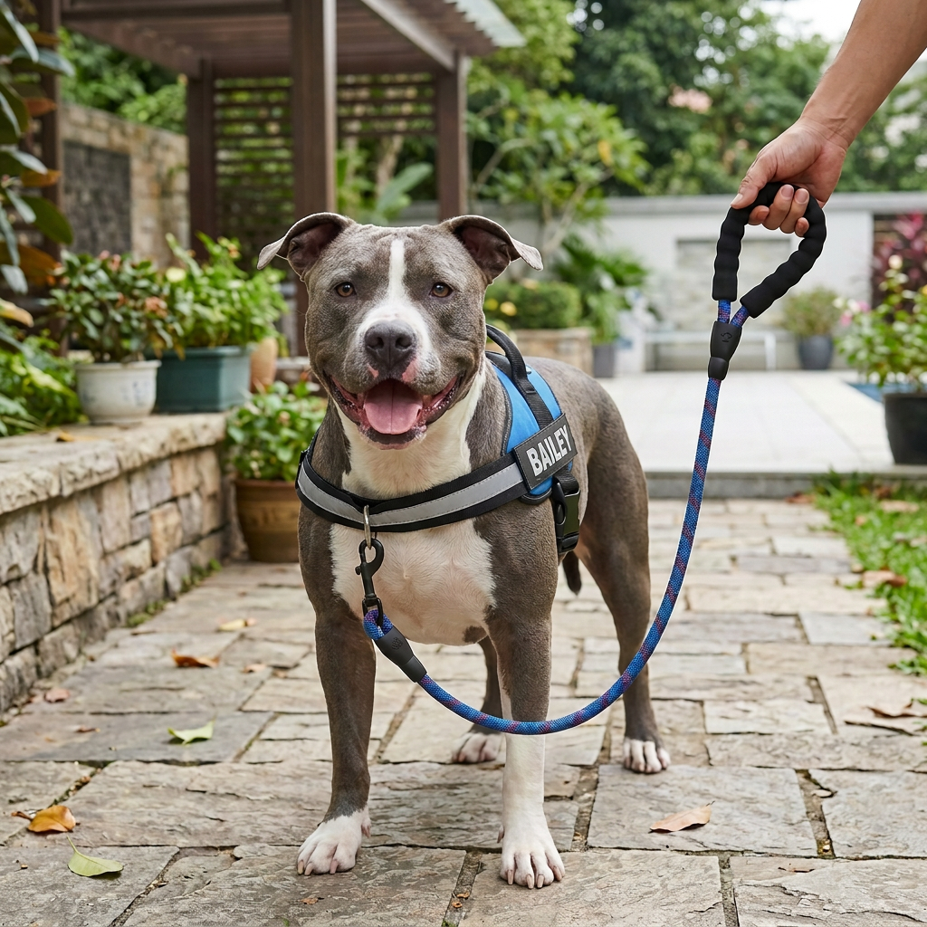 Personalized No-Pull Dog Harness with Front D-Ring – Designed for Neck & Shoulder Relief