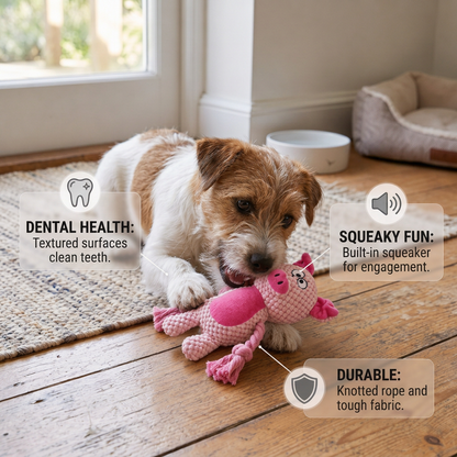 Cotton Rope Plush Dental Squeaky Dog Toy