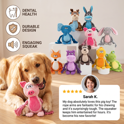 Cotton Rope Plush Dental Squeaky Dog Toy