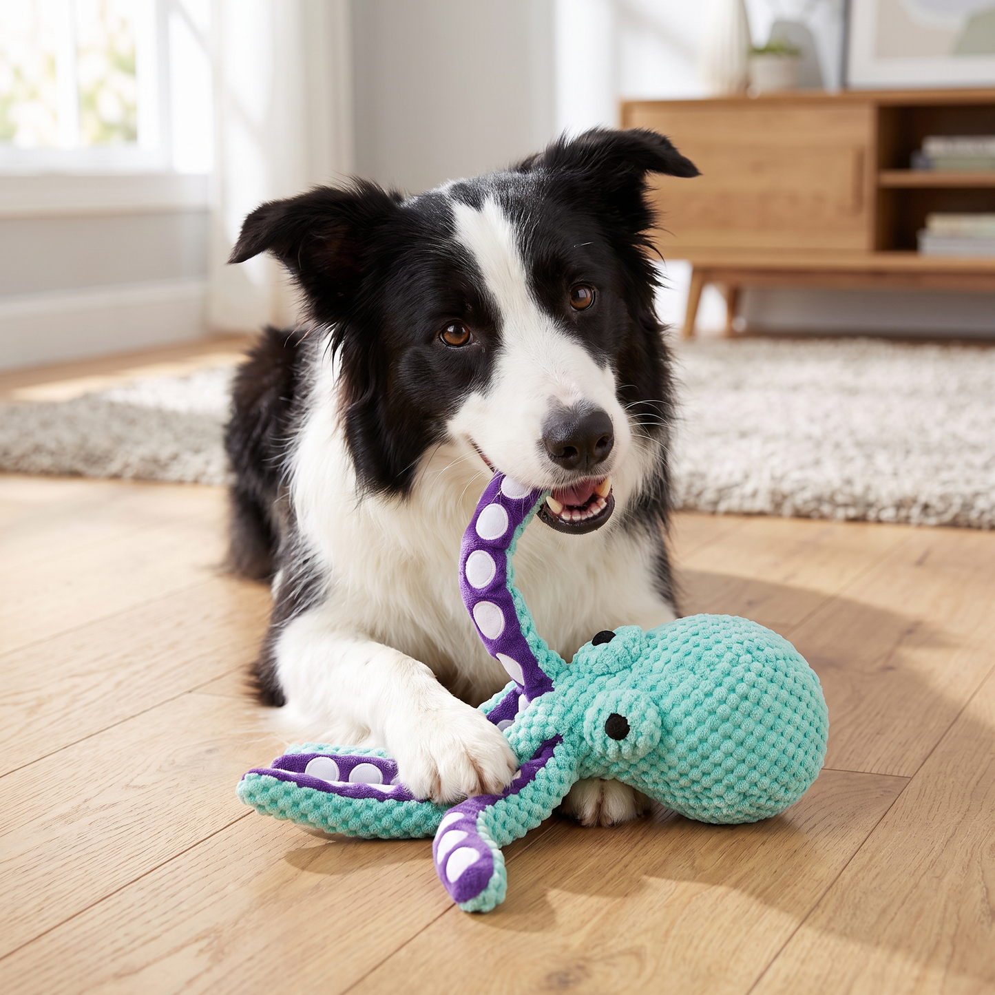 Large Octopus Plush Squeaky Dog Toy