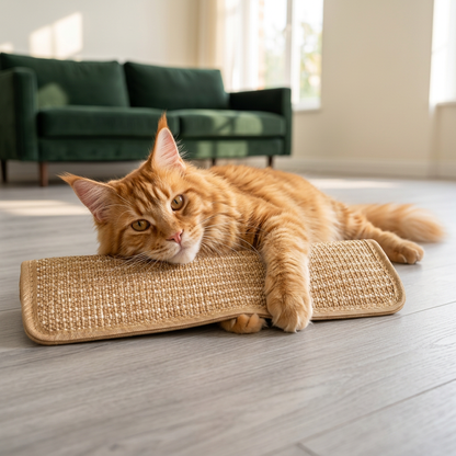 Natural Sisal Cat Kicker & Scratcher with Catnip – Dental Chew Toy