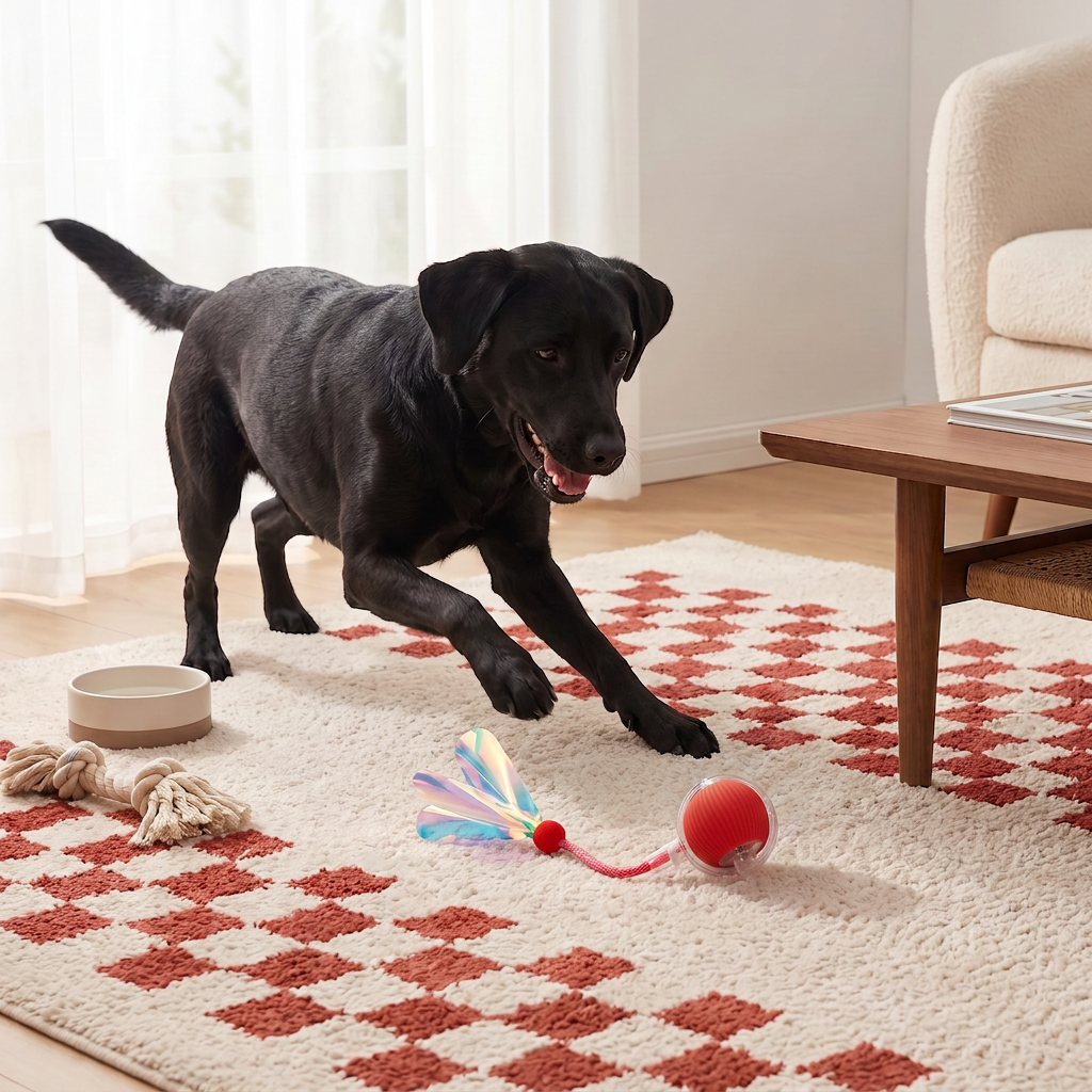 Upgraded Smart Rolling Dog Ball – Durable Interactive Toy with Mesh Tail