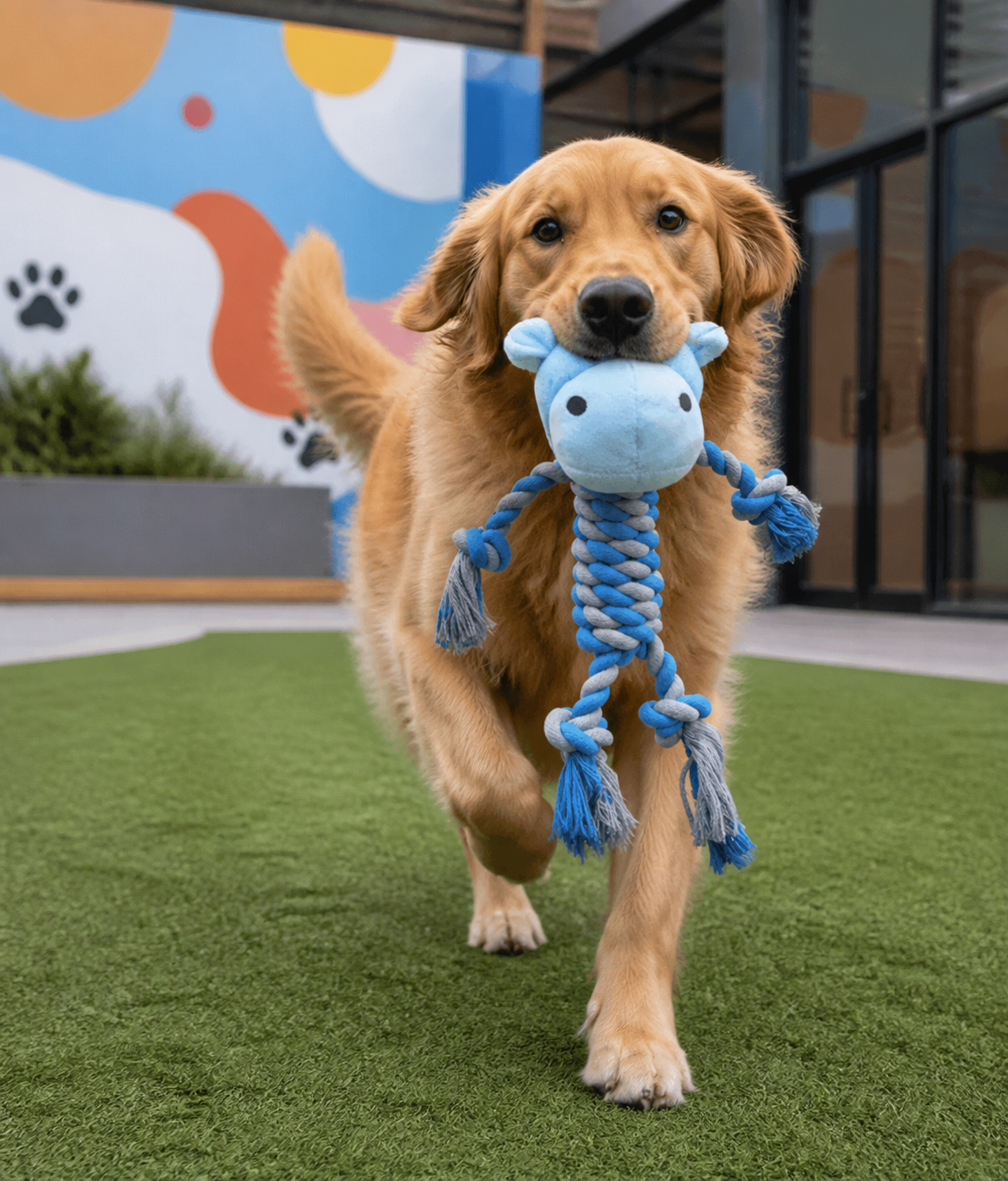 Durable Dog Toy With Plush Head