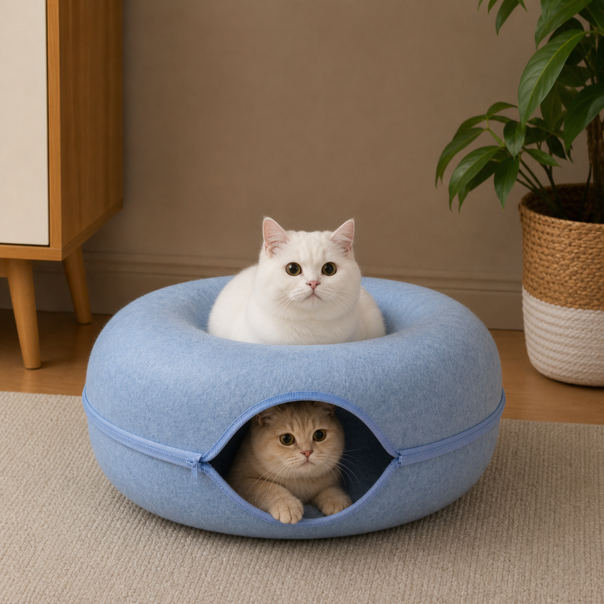 2-in-1 Donut Cat Bed