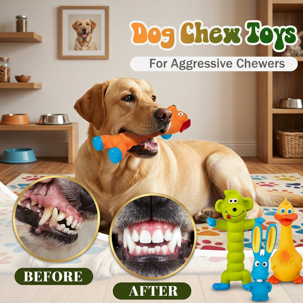 Durable Natural Latex Teeth Cleaning Dog Chew Toy