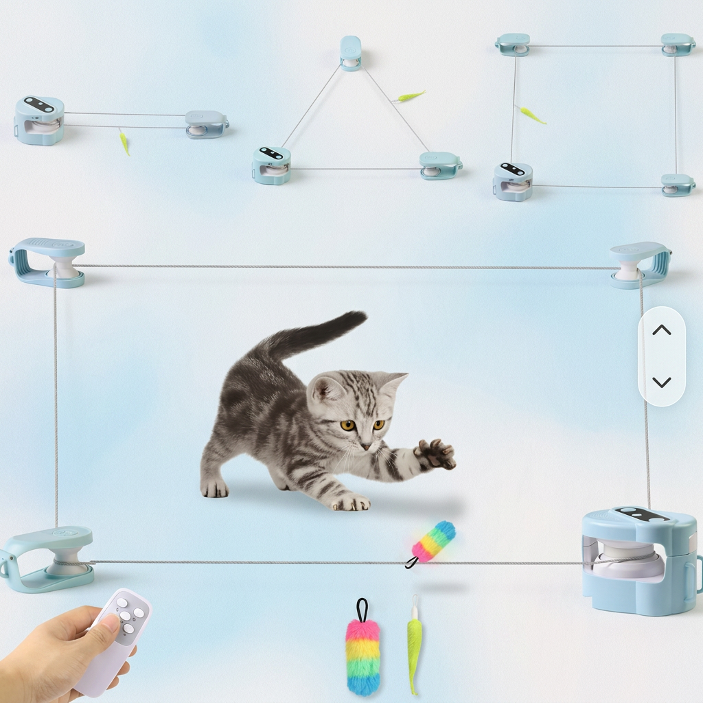 Automatic Cat Chasing Track Toy