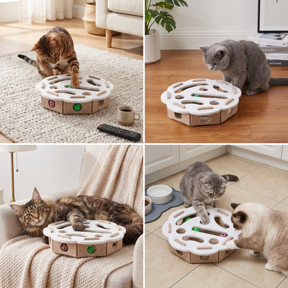 Interactive Cat Puzzle Felt Box Toy