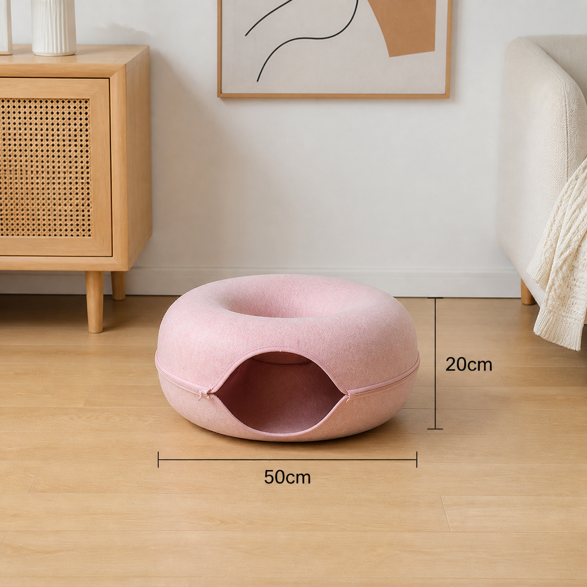 2-in-1 Donut Cat Bed