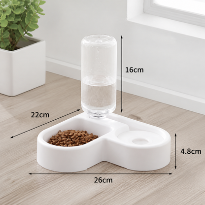 Heart-Shaped Feeding Bowl Station