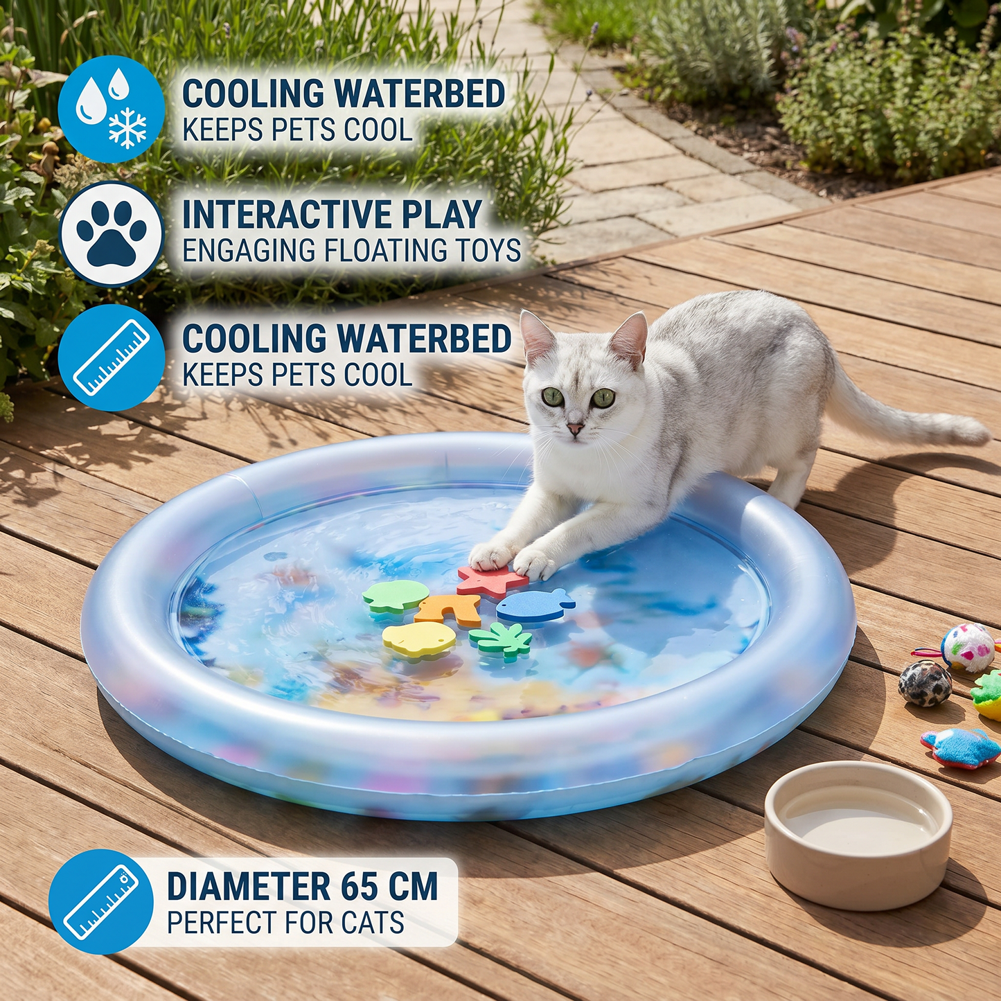 Interactive Cooling Waterbed for Cats 2.0