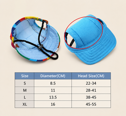 PawShade Pet Cap – Round Brim Style