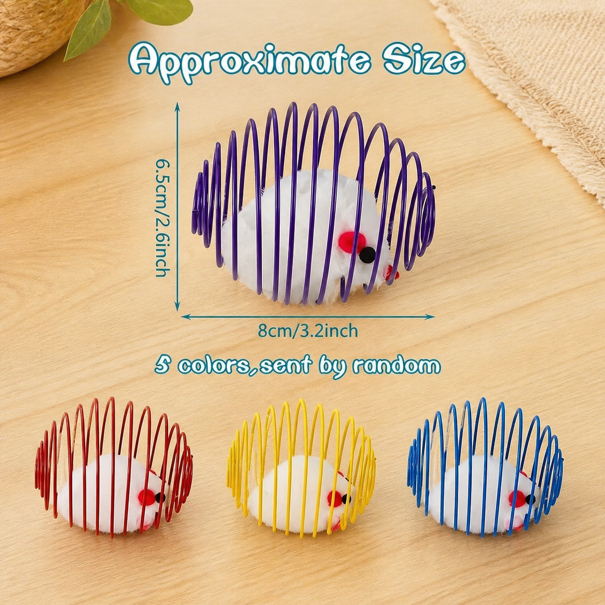 Stretchable Cat Toy Balls with Caged Rats