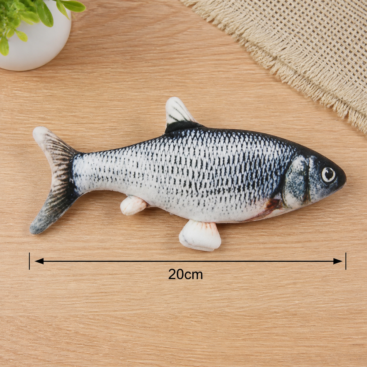WiggleFins Set of 4 Moving Fish Toys for Cats