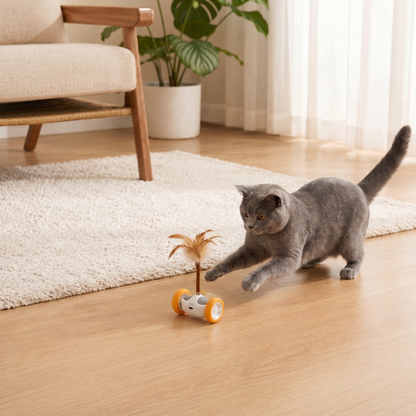 Self-Moving Feather Cat Teaser Toy
