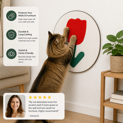 Cat wall scratching board