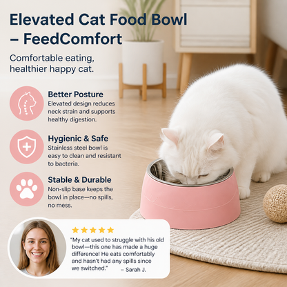 Elevated Cat Food Bowl – FeedComfort