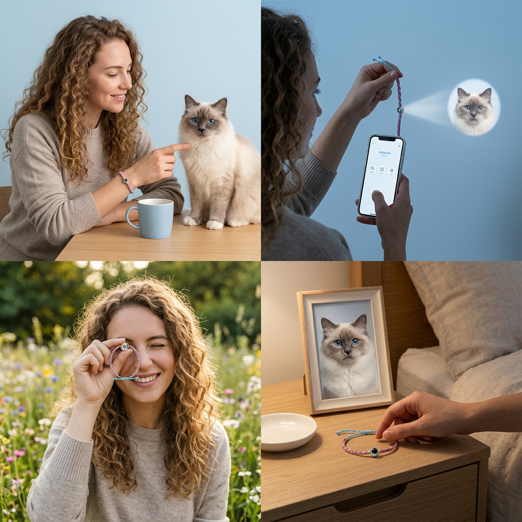 Personalized Pet Photo Projection Keepsake Bracelet