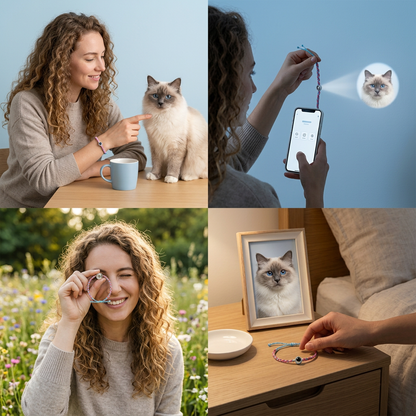 Personalized Pet Photo Projection Keepsake Bracelet