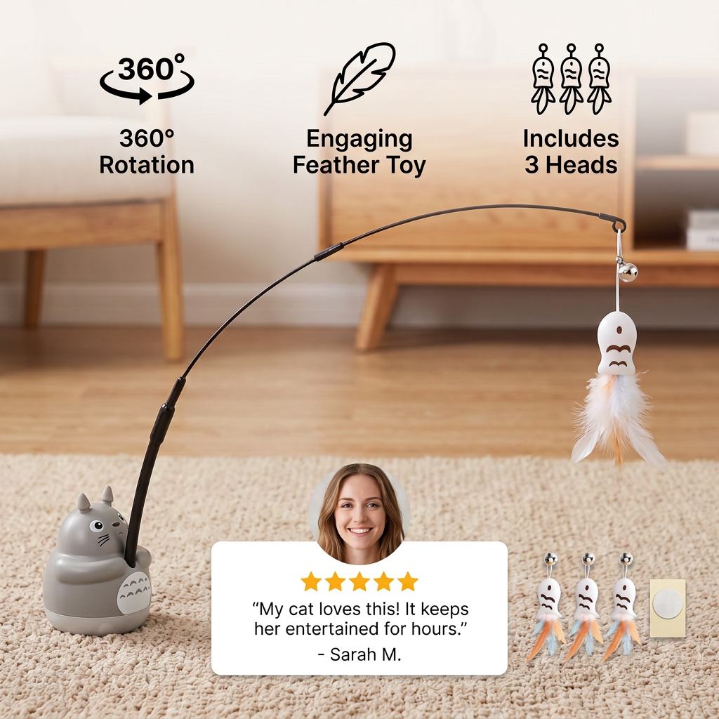 360° Interactive Self-Play Cat Teaser