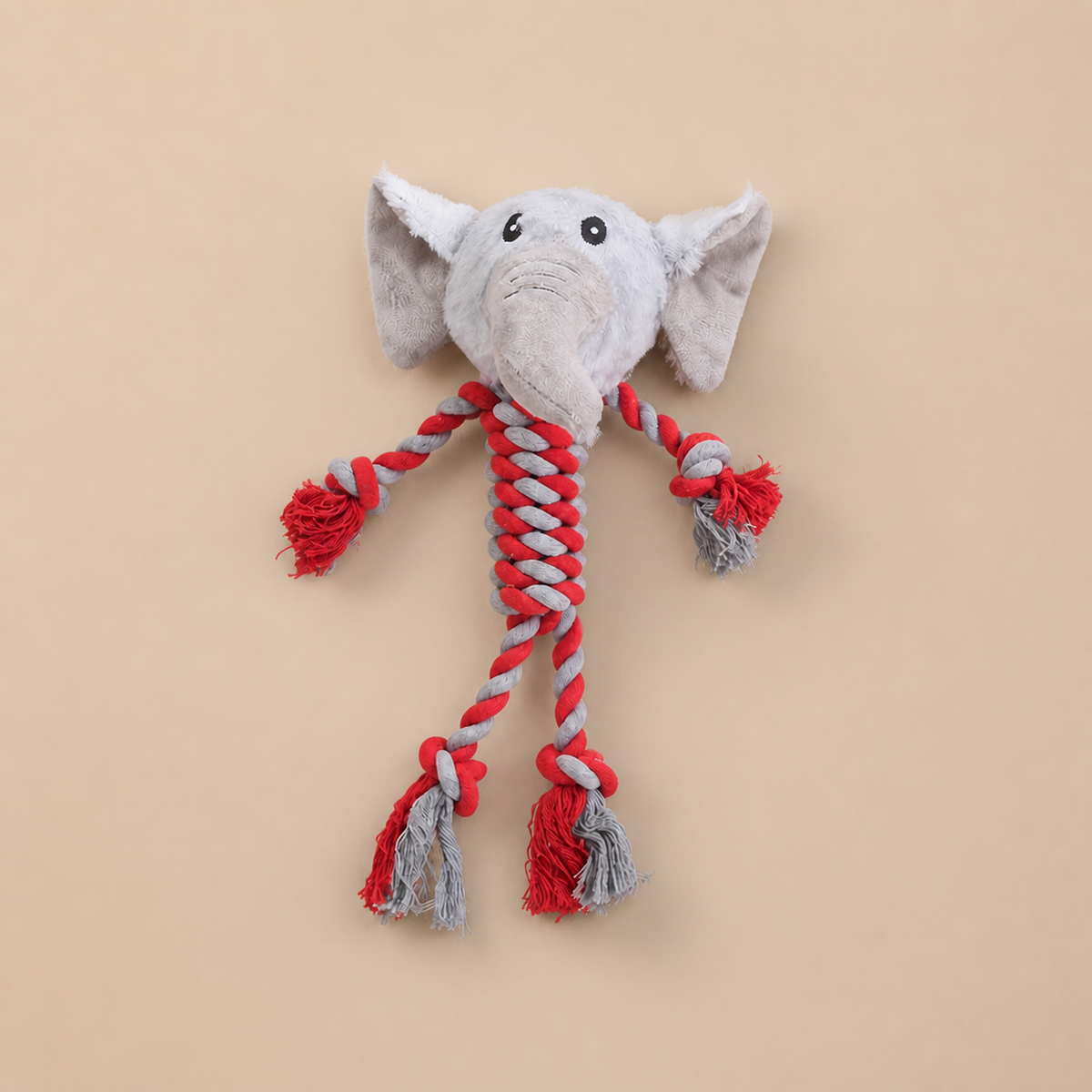 Durable Dog Toy With Plush Head