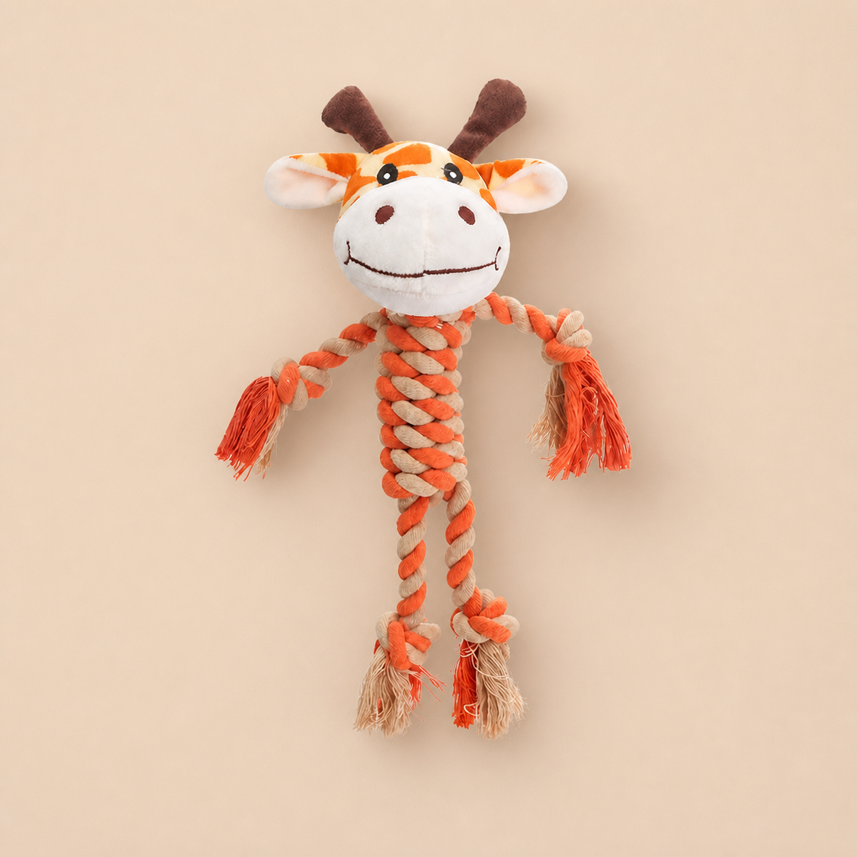 Durable Dog Toy With Plush Head