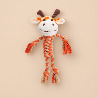 Durable Dog Toy With Plush Head