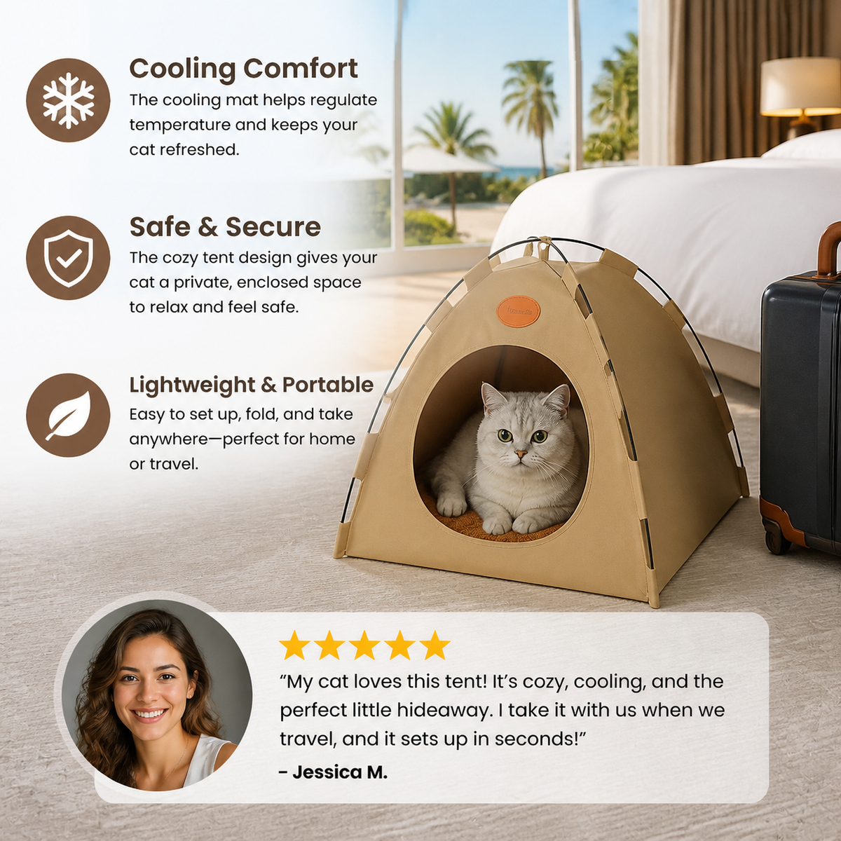 Cat tent incl. cooling mat