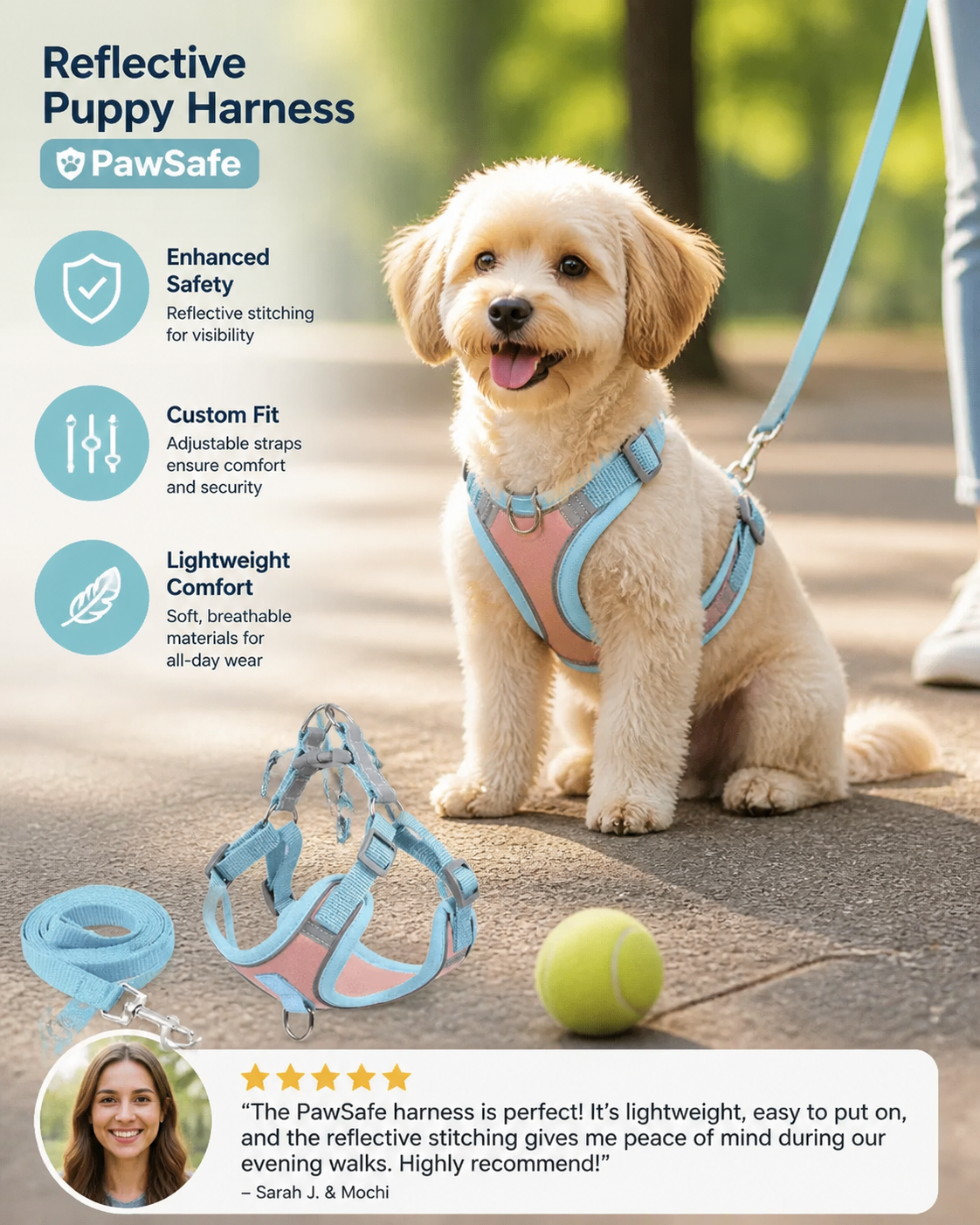 Reflective Puppy Harness – PawSafe