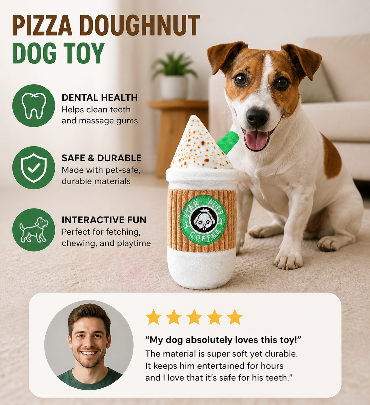 Dog Toy Doughnut Pizza Shape