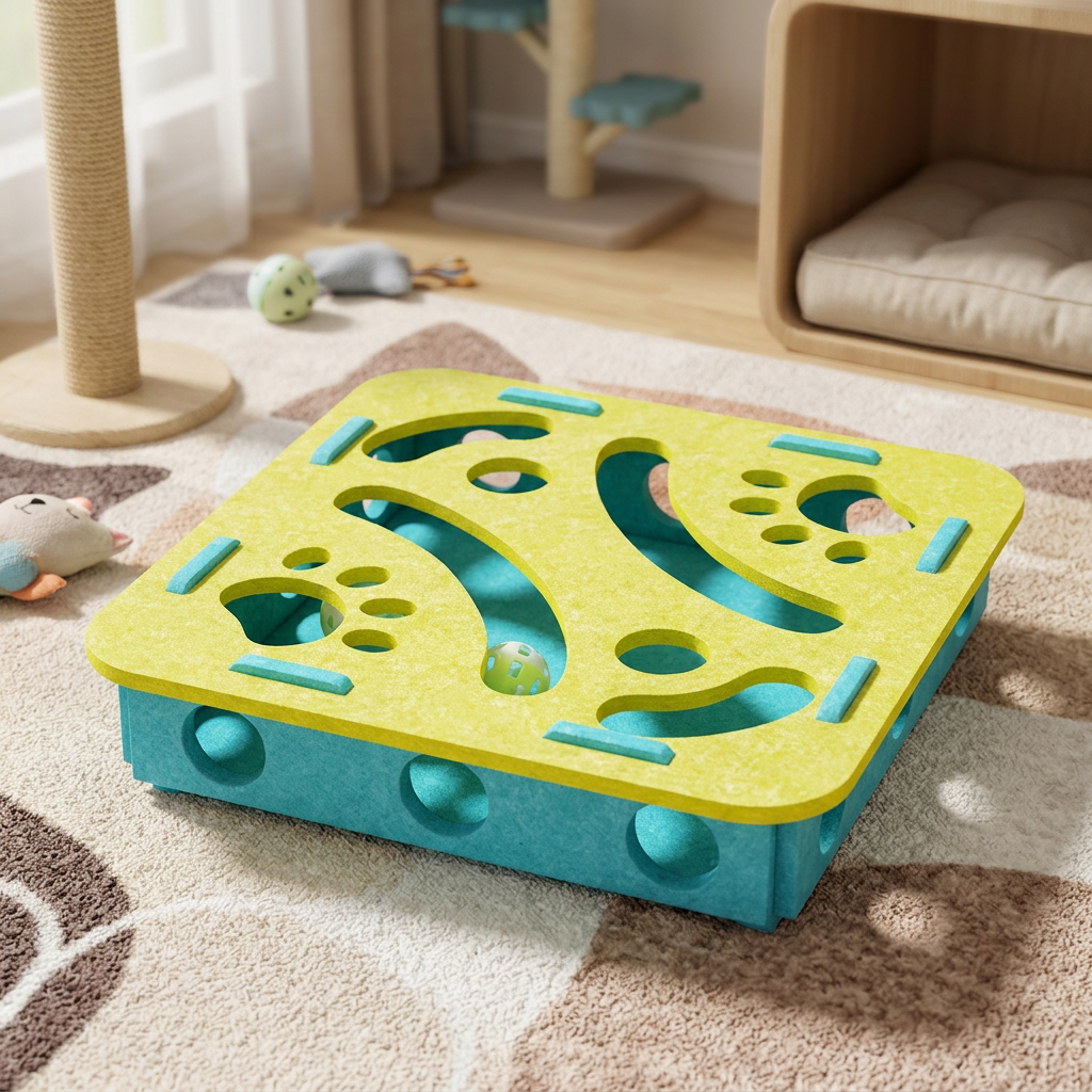 Interactive Cat Puzzle Felt Box Toy