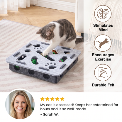 Interactive Cat Puzzle Felt Box Toy