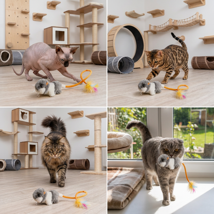 Wiggle Tail Mouse Cat Toy