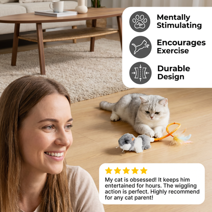 Wiggle Tail Mouse Cat Toy